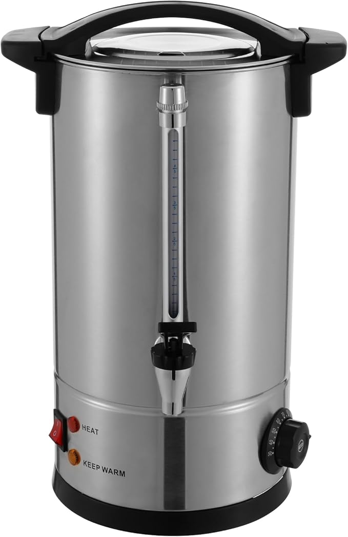 Coffee Urn, 50 Cup Coffee Percolator Commercial Coffee Maker, 8L Stainless Steel Coffee Maker Hot Water Beverage Dispenser Electric Coffee Urn For Catering, Wedding, Party