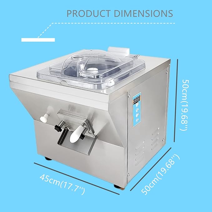 Commercial Countertop Hard Ice Cream Machine, 5.8L Cylinder Gelato Ice Cream Maker with LED Touch Control Screen Panel, Frozen Yogurt Creami Desser Maker Batch Freezer, Outlet: 20L/hour