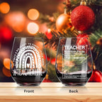 Teacher Gifts: Wine Glasses for Teacher Appreciation, Valentine's Day & Birthdays - For Women & Men
