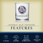 Heritage Pewter East Carolina Double Old Fashion | Double Rocks Glass 14 OZ for Liquor | Expertly Crafted Pewter Glass