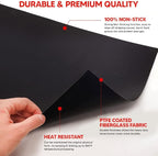 Teflon Liner Roll for Ovens, Stovetops & Grills (75” x 17”) - Custom Cut to Size & Shape Needed - Versatile Non-Stick Teflon Mat, Can Use As Oven Liner, Grill Mat, Stovetop Cover, Baking Sheet, etc.
