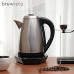 Brewista V-Spout Electric Kettle, Large 1.7 Liter Capacity For Pour Over Coffee, Smart Digital Heating Element, Perfect for Cupping, Stainless Steel