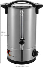 Coffee Urn, 65 Cup Coffee Percolator Commercial Coffee Maker, 10L Stainless Steel Coffee Maker Hot Water Beverage Dispenser Electric Coffee Urn For Catering, Wedding, Party