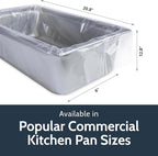 PanSaver Hotel Clear Sheet Pan Liners for Easy Clean Up - Disposable Buffet Pan Liners, Ovenable up to 400F (Bun Sheet Pan - 14.25 x 19 in)
