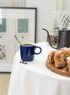 Sweese 3.5oz Porcelain Espresso Cups Set of 4, Mini Coffee Mugs Demitasse Cups - Navy