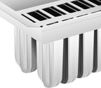 20-Compartments Popsicle Mold, Stainless Steel Ice Cream Maker Round Headed Double Groove Frozen Treat Mold for Home Kitchen DIY Juice Yogurt Pudding Making