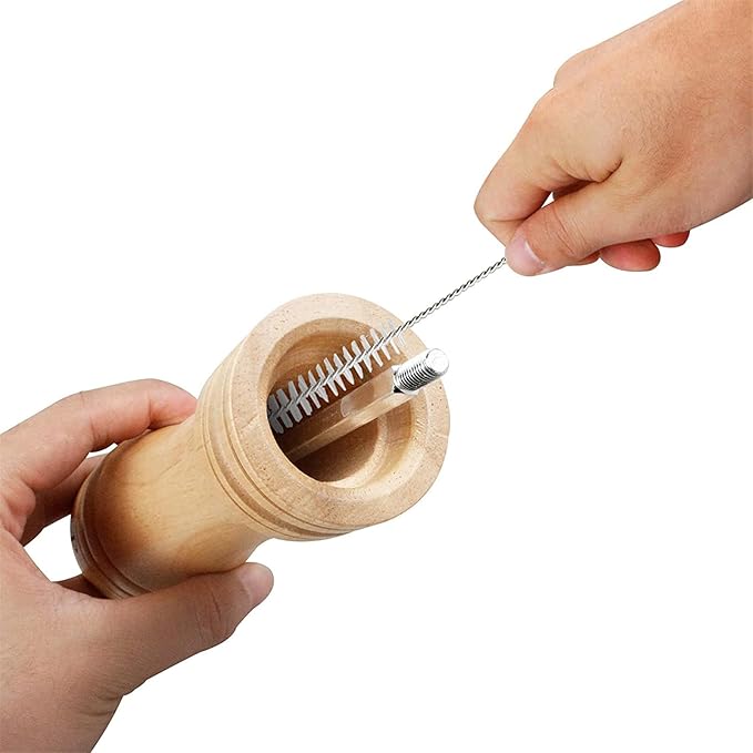 Wooden Pepper Grinder Pepper Mill Kit Manual Mills Solid with Strong Adjustable Ceramic Grinders for Grinding Spices, Cumin, Sesame, Paprika,