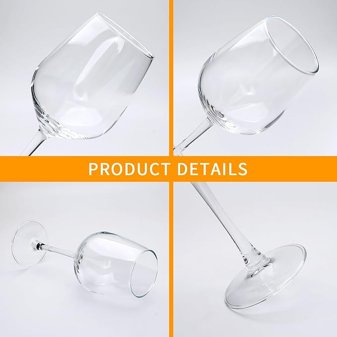 Wine Glasses Set of 8, 12oz Red Wine Glasses, for Red or White Wine, High-end Banquet, Wedding, Gift, Lead-Free Red Wine Goblets, Party, Bar, Anniversary, Housewarming