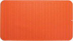 Silicone Dish Drying Mat for Multiple Usage,Easy clean,Eco-friendly,Heat-resistant Silicone Mat for Kitchen Counter or Sink,Refrigerator or Drawer Liner Orange 4XL 32 inches x 18 inches