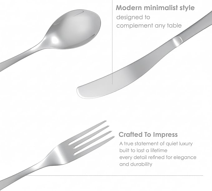 Windsor Silverware Set, 30 Piece Forged Flatware Cutlery Premium Stainless Steel, Service for 6, for Kitchen, Home, Wedding, Party, Mirror Polished Dishwasher Safe. (Silver Polish)