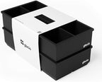 glacio Ice Cube Molds – 2-Pack Silicone Trays for 8 Large Square Cubes – Slow-Melt Ice for Whiskey, Cocktails, Coffee & More