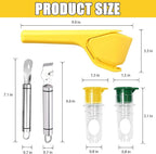 Lemon Squeezer, Effortless Manual Flat Lime Juicer Squeezer, Hand Citrus Press, Stainless Steel Orange Peeler Lemon Zester Grater, Easy to Make Juice From Lemon, Lime, Cirtus, Orange, Fruits（5 Pcs）