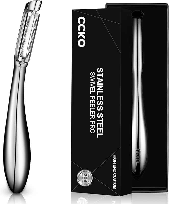 Ultra Sharp Vegetable Peeler for Kitchen - 10-Year No-Rust Fruit & Veggie Peeler, Potato Peeler Hand, Premium Stainless Steel I-Peeler for Apple, Carrot, Cucumber