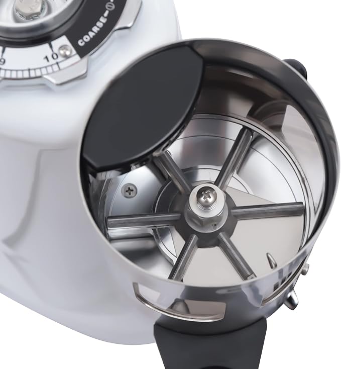 64mm Burrs Coffee Grinder, 42.33oz Electric Coffee Bean Grinder, 10 Grinding Levels 350W Power 1400Rpm Espresso Bean Milling Machine w/Hopper Door, 5.91ft Power Cord for Commercial Locations