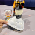 2.2" Sphere Ice Cube Molds Silicone 3D Big Ice Ball Maker Novelty Whiskey Ice Mold for Bourbon and Cola