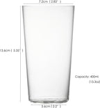 Drinking Glasses 13.3oz, Thin Collins Glasses Set of 6,Clear Tall Glass Cups For Water, Juice, Beer, Drinks, and Cocktails and Mixed Drinks (6pcs CollinsGlass 136mm)