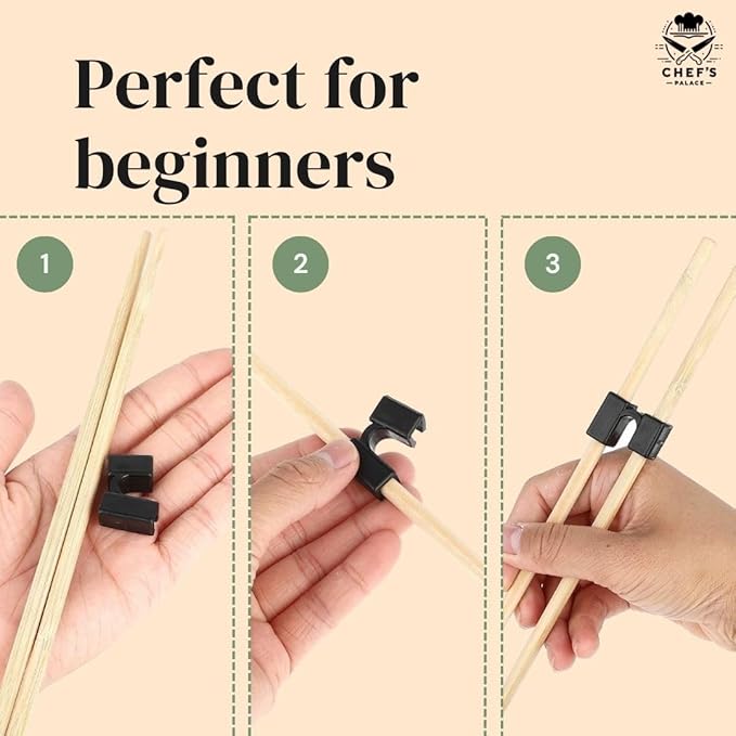 Chef's Palace Bamboo Steamer Basket | 10 Inch 2 Tier Dumpling, Rice and Vegetable Steamer | Chopsticks and Chopsticks Helpers, Silicon Liners, Ring Adapter, Dumpling Helper and Instructions Manual.