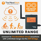 MeatStick WiFi Bridge Set | 2-Probe Package | Smart Wireless Meat Thermometer | Unlimited Range Digital Food Probe with Bluetooth | for Smoking, Grilling, BBQ, Air Fryer, Deep Frying, Oven, Rotisserie