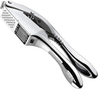 Garlic press and slicer 2 in 1,Effortlessly Crush, Slice, and Mince Garlic,with this Versatile Kitchen Tool - Perfect for Home Cooks and Professional Chefs Alike. (Silvery)