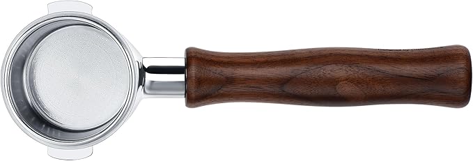 Normcore 51mm Naked Bottomless Portafilter 2 Ears Fits Delonghi ECP3420/EC155/BCO430/EC260 with 18g Basket Included, Genuine American Walnut Handle