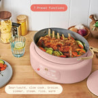 Beautiful 10-in-1 6-Quart Electric Multi-Cooker with Ceramic Coated Pot, Oven Safe to 400°F, Easy Cleanup & Multi-Function Cooking, by Drew Barrymore (Rose)