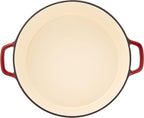 Cuisinart Chef's Classic Enameled Cast Iron Round Covered Casserole (Cardinal Red, 7- Quart)