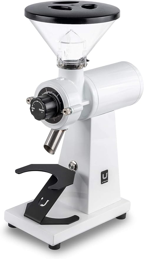 Urbanic 080 Electric Coffee Grinder (110~220v) / flat Titanium burr 60mm / Fine-setable in 100 steps (White) / (Made in Korea)