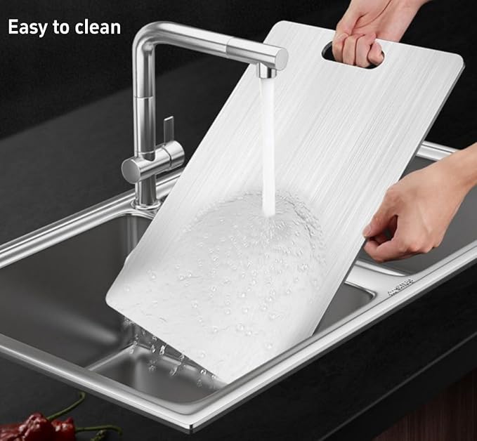 Titanium Cutting Boards for Kitchen, Cutting Board Double Sided Food Grade, 100% Pure Titanium and Wheat Straw PP, Dishwasher Safe & Easy to Clean (12 x 9 inch)