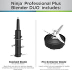 Ninja BN751 Professional Plus DUO Blender, 1400 Peak Watts, 3 Auto-IQ Programs for Smoothies, Frozen Drinks & Nutrient Extractions, 72-oz. Total Crushing Pitcher & (2) 24 oz. To-Go Cups, Black