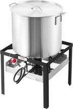 VEVOR 60 Qt Seafood Boiling Kit with Strainer, Outdoor Seafood Boil Pot and Basket, Cooking Set for Crab Crawfish Lobster Boiling, Aluminum Stockpot with 100,000 BTUs Propane Burner and Steamer Rack