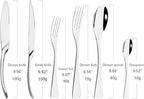 24-Piece Silver Flatware, Mirror 18/10 Stainless Steel Modern & Luxury Dinnerware Set With Serrated Steak Knife Teaspoon For Daily Use or Dinner Party Restaurant - Service For 4