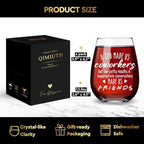 Funny Wine Glasses Gifts For Coworkers, Best Friends, Office Appreciation,Birthday,Christmas, Valentines Day, Thank You Gift For Coworkers-105