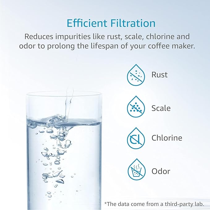 AQUA CREST Coffee Water Filter, Compatible with De'Longhi® Filter, DLS C002 De'Longhi® Water Filter, ECAM/EPAM/ETAM All Series, EC680, 2 Packs
