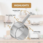 1PCS 1/4Cup(4Tbsp, 60ml, 4oz) Stainless Steel Measuring Cup, Single Metal Scoop for Wet and Dry Ingredients, Great Kitchen Gadgets for Cooking