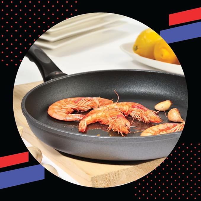 Swiss Diamond 11 Inch Frying Pan Nonstick Diamond Frying Pan, Aluminum Coated Skillet, Dishwasher Safe and Oven Safe Fry Pans, Grey