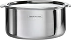 Tramontina Utsava 2.4-Quart Tri-Ply Clad Stainless Steel Tope with Lid, Patila Pot for Indian Cooking