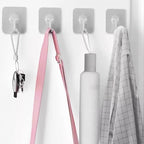 DDMY 36 Pack Heavy Duty Hooks 50lb(Max) Self Adhesive Large Hooks for Hanging,Wall Transparent Reusable Waterproof Hook for Kitchen Curtain Towel Hook for Bathrooms Coat Hook for Walls No Damage