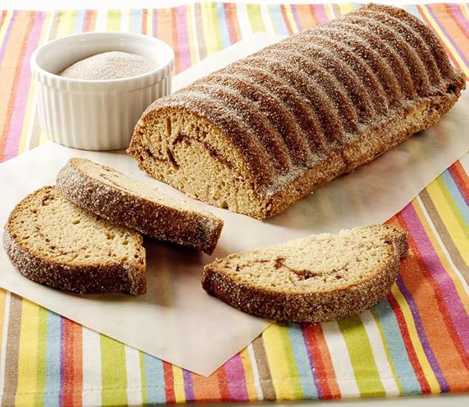 Nordic Ware Formed Cinnamon Bread and Almond Loaf Pan, 4 Cup, Golden Hour