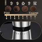 Precision Manual Coffee Grinder Large Capacity for Home Use, 8 Adjustable Coarseness Setting, Ceramic Burr Hand Held Stainless Steel Espresso Bean Mill for Travel Camping, Easy to Clean