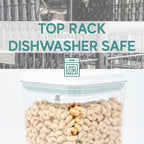 BopTop (4pc Set) Airtight Food Storage Container – Mechanical Silicone Seal Canister - BPA-Free Stackable - 1.3Qt/2.1Qt/2.8Qt/3.5Qt