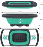 Qimh Colander collapsible, Colander Strainer Over The Sink Vegetable/Fruit Colanders Strainers With Extendable Handles, Folding Strainer for Kitchen,6 Quart