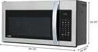 KoolMore KM-MOTC-15SS inch Range Convection Microwave Oven,900 Watts and 300 CFM in Stainless-Steel, UL Listed, 30 in./1.5 cu. ft