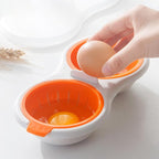 Microwave Egg Poacher,2 Cavity Eggs Poacher, Microwave egg cooker with Lid,Double Layer Microwave Boiled Eggs Maker for Egg McMuffin Hamburg Breakfast Sandwiches,Easy to cook and clean