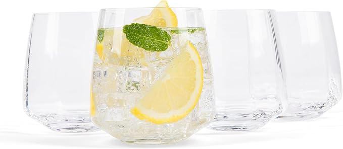 Larder & Vine Cafe Short Glass Tumbler (4-Piece Set)