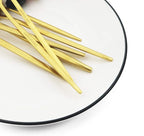 JASHII Silverware Set, 24-Piece Stainless Steel Flatware Set,Kitchen Utensil Set Service for 6,Tableware Cutlery Set for Home, Dishwasher Safe (Matte Gold)