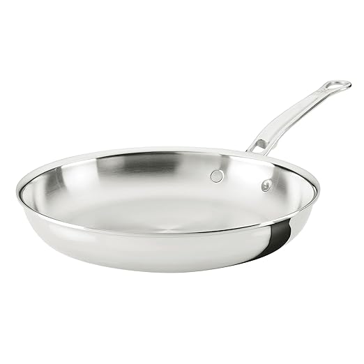 Hestan ProBond Luxe 11-Inch Skillet, Professional Clad Stainless Steel ProCore Tri-Ply Clad Construction, Polished Exterior, Induction & Oven Safe