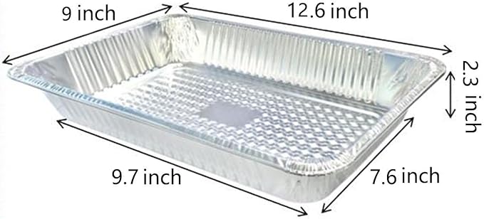 Mistari Foil Pans Half Size 9x13 Extra Heavy Duty Aluminum Pans Disposable Food Containers Great for Baking, Cooking, Heating, Storing, Prepping Food Silver (9x13-20 Pack No Lids)