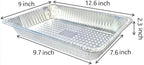 Mistari Foil Pans Half Size 9x13 Extra Heavy Duty Aluminum Pans Disposable Food Containers Great for Baking, Cooking, Heating, Storing, Prepping Food Silver (9x13-20 Pack No Lids)