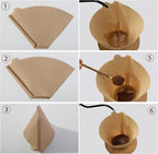 200 Count #4 Cone Coffee Filters 8-12 Cups, Disposable Coffee Filters 4 Cone Paper Unbleached Natural 4 Filters Paper Compatible with Ninja, Drip and Pour Over Coffee Maker