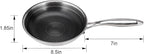 Hybrid 8 inch Stainless Steel Non Stick Skillet,Frying Pans Nonstick, PFOA Free Cookware, Dishwasher and Oven Safe, Induction Compatible